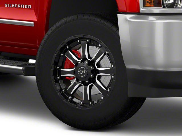 Black Rhino Sierra Gloss Black Milled 8-Lug Wheel; 20x11.5; -44mm Offset (15-19 Silverado 3500 HD SRW)