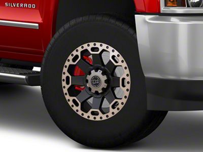 Black Rhino Warlord Matte Black with Machined Dark Tint 8-Lug Wheel; 18x9; 12mm Offset (15-19 Silverado 3500 HD SRW)