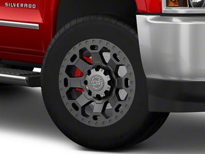 Black Rhino Warlord Matte Gunmetal 8-Lug Wheel; 20x9; 12mm Offset (15-19 Silverado 3500 HD SRW)