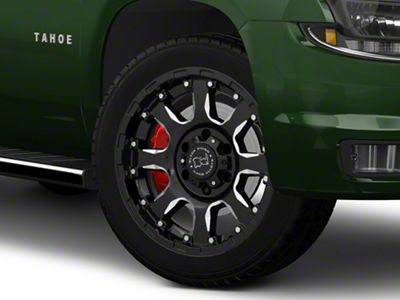 Black Rhino Sierra Gloss Black Milled 6-Lug Wheel; 22x10; 12mm Offset (15-20 Tahoe)