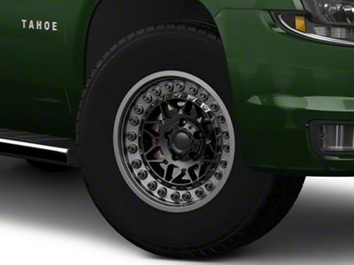 Black Rhino Alpha Matte Black with Gunmetal Lip 6-Lug Wheel; 18x9; 20mm Offset (15-20 Tahoe)