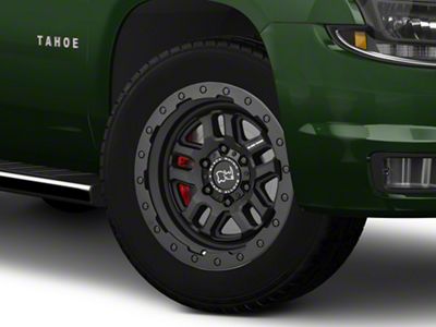 Black Rhino Barstow Textured Matte Black 6-Lug Wheel; 20x9.5; 12mm Offset (15-20 Tahoe)