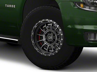 Black Rhino Legion Matte Black with Gray Tint 6-Lug Wheel; 17x9; -12mm Offset (15-20 Tahoe)