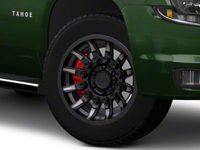Black Rhino Mission Matte Black with Machined Tinted Spokes 6-Lug Wheel; 20x9; 12mm Offset (15-20 Tahoe)