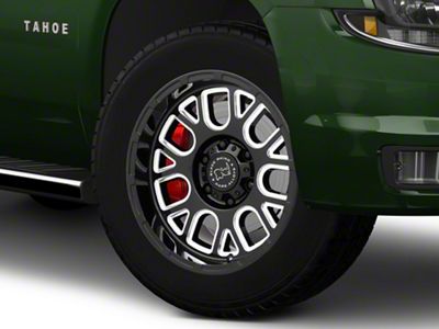 Black Rhino Pismo Gloss Black Milled 6-Lug Wheel; 20x9.5; 6mm Offset (15-20 Tahoe)