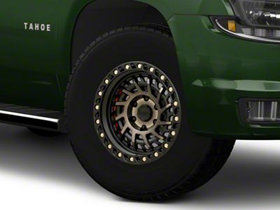 Black Rhino Shredder Matte Black with Machined Dark Tint 6-Lug Wheel; 17x9; -12mm Offset (15-20 Tahoe)