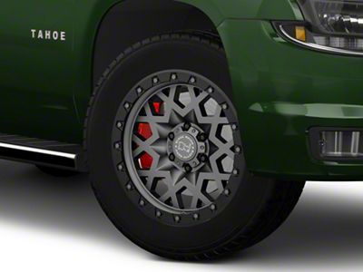 Black Rhino Sprocket Matte Gunmetal with Gloss Black Face 6-Lug Wheel; 20x9.5; -18mm Offset (15-20 Tahoe)