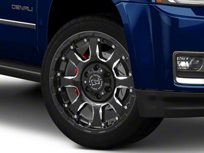 Black Rhino Sierra Gloss Black Milled 6-Lug Wheel; 22x10; 12mm Offset (15-20 Yukon)