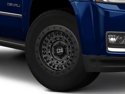 Black Rhino Barricade Gunblack with Black Rock Guard 6-Lug Wheel; 18x9; -18mm Offset (15-20 Yukon)