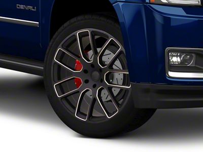 Black Rhino Kunene Matte Black Dart Tint Milled 6-Lug Wheel; 22x9.5; 25mm Offset (15-20 Yukon)