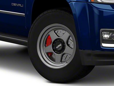 KMC Lobo Matte Anthracite 6-Lug Wheel; 17x9; -38mm Offset (15-20 Yukon)