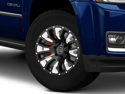 Black Rhino Pinatubo Gloss Black Milled 6-Lug Wheel; 17x9.5; -18mm Offset (15-20 Yukon)