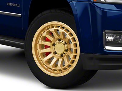 Black Rhino Raid Gold 6-Lug Wheel; 20x9.5; 12mm Offset (15-20 Yukon)