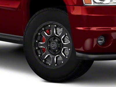 Black Rhino Sierra Gloss Black Milled 6-Lug Wheel; 18x9; -12mm Offset (15-20 Yukon)