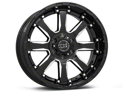 Black Rhino Sierra Gloss Black Milled 6-Lug Wheel; 20x10; -12mm Offset (15-20 Yukon)