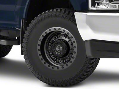 Black Rhino Abrams Textured Matte Gunmetal 8-Lug Wheel; 17x9.5; -18mm Offset (17-22 F-250 Super Duty)
