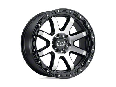 Black Rhino Coyote Gloss Black Machined and Stainless Bolts 8-Lug Wheel; 17x9; -18mm Offset (17-22 F-250 Super Duty)
