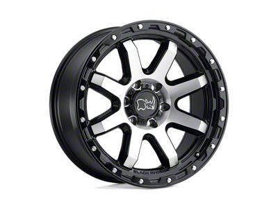 Black Rhino Coyote Gloss Black Machined and Stainless Bolts 8-Lug Wheel; 17x9; 6mm Offset (17-22 F-350 Super Duty SRW)