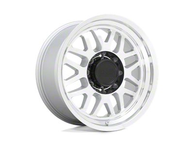 Black Rhino Delta Gloss Silver with Mirror Face and Lip 8-Lug Wheel; 18x9.5; -18mm Offset (17-22 F-350 Super Duty SRW)