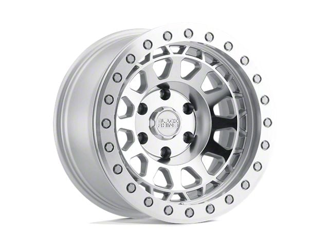 Black Rhino Primm Silver with Mirror Face and Machined Ring 8-Lug Wheel; 17x9; 0mm Offset (17-22 F-350 Super Duty SRW)