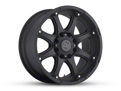 Black Rhino Glamis Matte Black 6-Lug Wheel; 17x9; -12mm Offset (99-06 Sierra 1500)