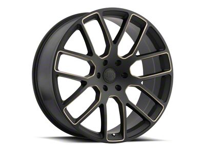 Black Rhino Kunene Matte Black Dart Tint Milled 6-Lug Wheel; 22x9.5; 25mm Offset (99-06 Sierra 1500)
