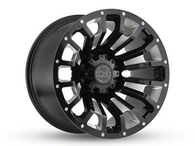 Black Rhino Pinatubo Gloss Black Milled 6-Lug Wheel; 20x9.5; -18mm Offset (99-06 Sierra 1500)