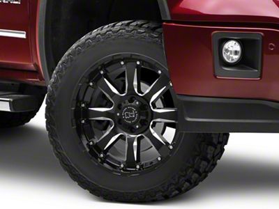 Black Rhino Sierra Gloss Black Milled 6-Lug Wheel; 20x9; 12mm Offset (99-06 Sierra 1500)