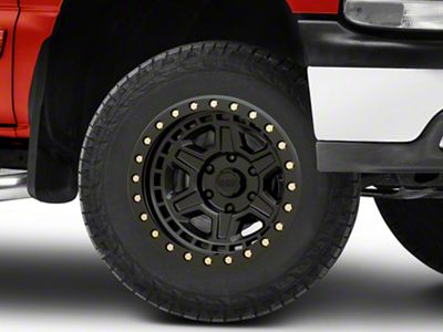 Black Rhino Reno Matte Black with Brass Bolts 6-Lug Wheel; 18x9.5; 12mm Offset (99-06 Silverado 1500)
