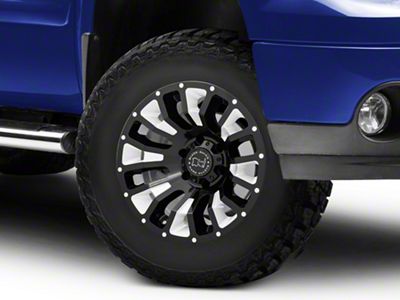 Black Rhino Pinatubo Gloss Black Milled 6-Lug Wheel; 17x9.5; -18mm Offset (07-13 Sierra 1500)