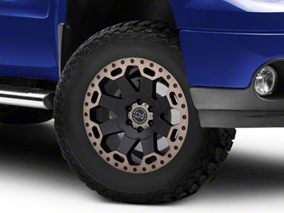 Black Rhino Warlord Matte Black with Machined Dark Tint Lip 6-Lug Wheel; 17x9; -12mm Offset (07-13 Sierra 1500)