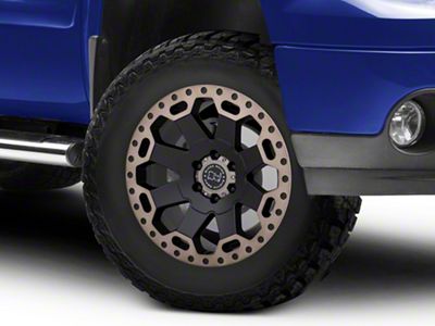 Black Rhino Warlord Matte Black with Machined Dark Tint Lip 6-Lug Wheel; 18x9; 12mm Offset (07-13 Sierra 1500)