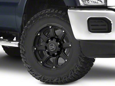 Black Rhino Glamis Matte Black 8-Lug Wheel; 18x9; 12mm Offset (11-16 F-350 Super Duty SRW)