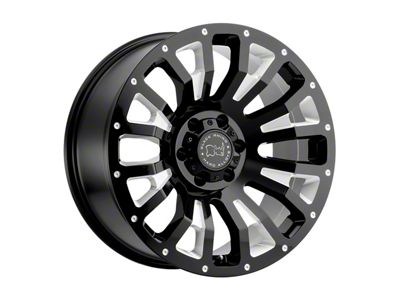 Black Rhino Pinatubo Gloss Black Milled 8-Lug Wheel; 18x9.5; -18mm Offset (11-16 F-350 Super Duty SRW)