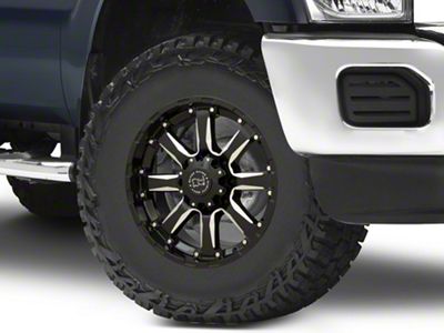 Black Rhino Sierra Gloss Black Milled 8-Lug Wheel; 17x9; 12mm Offset (11-16 F-350 Super Duty SRW)