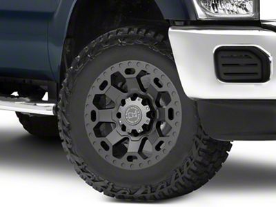 Black Rhino Warlord Matte Gunmetal 8-Lug Wheel; 18x9; -12mm Offset (11-16 F-250 Super Duty)