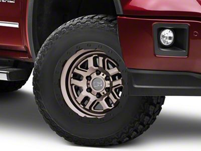 Black Rhino Barstow Matte Bronze with Matte Black Lip 6-Lug Wheel; 17x9.5; 12mm Offset (14-18 Sierra 1500)