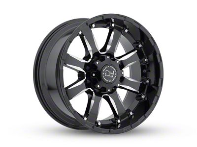 Black Rhino Sierra Gloss Black Milled 6-Lug Wheel; 18x9; -12mm Offset (14-18 Sierra 1500)