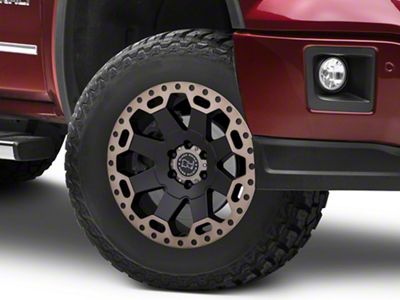 Black Rhino Warlord Matte Black with Machined Dark Tint Lip 6-Lug Wheel; 17x9; -12mm Offset (14-18 Sierra 1500)