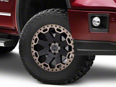 Black Rhino Warlord Matte Black with Machined Dark Tint Lip 6-Lug Wheel; 17x9; 12mm Offset (14-18 Sierra 1500)