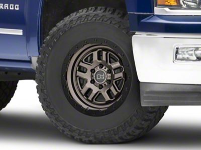 Black Rhino Barstow Matte Bronze with Matte Black Lip 6-Lug Wheel; 17x9.5; 12mm Offset (14-18 Silverado 1500)