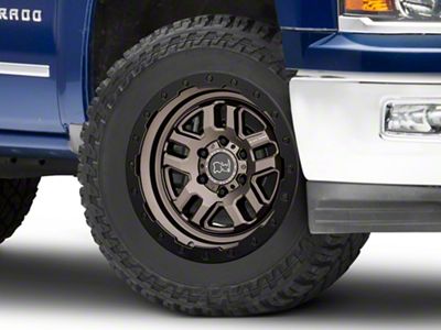 Black Rhino Barstow Matte Bronze with Matte Black Lip 6-Lug Wheel; 20x9.5; -18mm Offset (14-18 Silverado 1500)