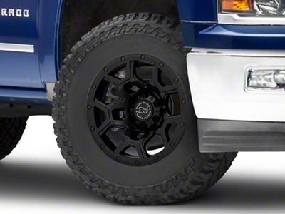 Black Rhino Overland Matte Black 6-Lug Wheel; 18x9.5; -18mm Offset (14-18 Silverado 1500)