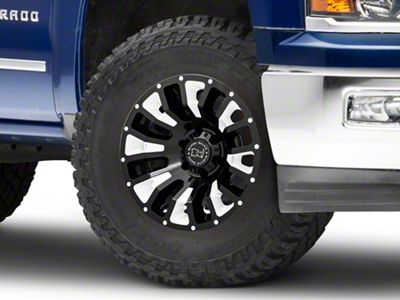 Black Rhino Pinatubo Gloss Black Milled 6-Lug Wheel; 17x9.5; -18mm Offset (14-18 Silverado 1500)