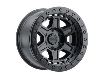Black Rhino Reno Beadlock Matte Black with Black Bolts 6-Lug Wheel; 17x8.5; 0mm Offset (14-18 Silverado 1500)