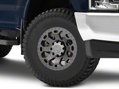 Black Rhino Warlord Matte Gunmetal 8-Lug Wheel; 17x9; -12mm Offset (17-22 F-250 Super Duty)