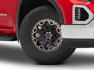Black Rhino Warlord Matte Black with Machined Dark Tint Lip 6-Lug Wheel; 17x9; -12mm Offset (19-25 Sierra 1500)
