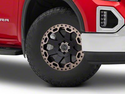 Black Rhino Warlord Matte Black with Machined Dark Tint Lip 6-Lug Wheel; 18x9; 12mm Offset (19-25 Sierra 1500)