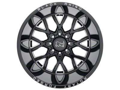 Black Rhino Grimlock Gloss Black Milled 8-Lug Wheel; 20x9.5; 12mm Offset (20-24 Sierra 2500 HD)