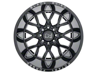 Black Rhino Grimlock Gloss Black Milled 8-Lug Wheel; 20x9.5; 12mm Offset (20-24 Sierra 3500 HD SRW)